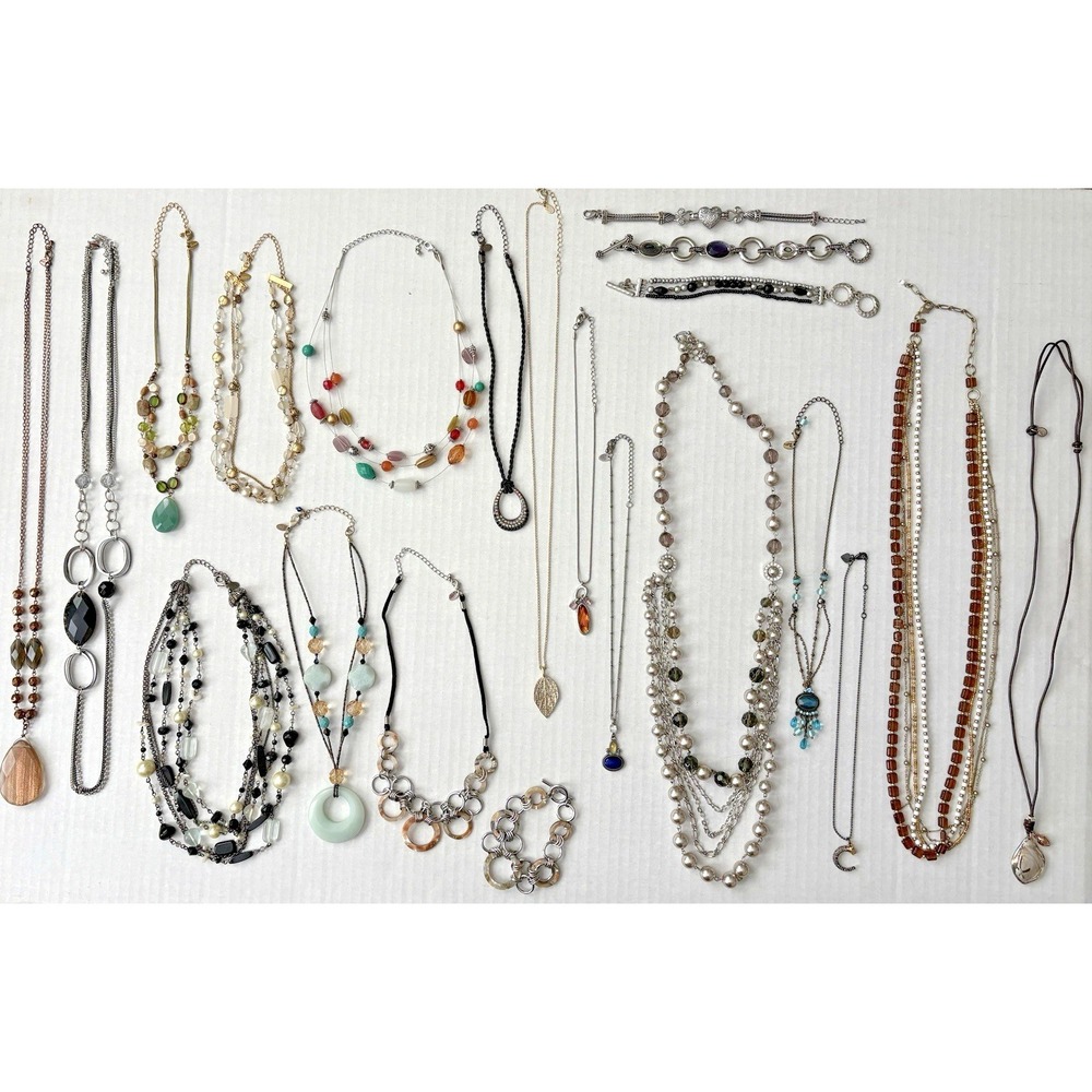 21 Piece Lia Sophia Stella Dot Premier Designs Jewelry Lot Bracelet Necklace